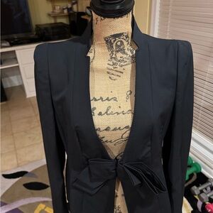 Armani Collezioni Black Blazer w/ Bow Detail & shoulder pads size Medium (10sh)